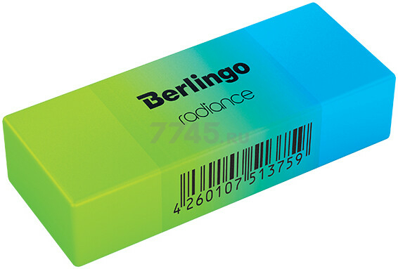 Ластик BERLINGO Radiance прямоугольный 50х18х10 мм (285498) - Фото 2